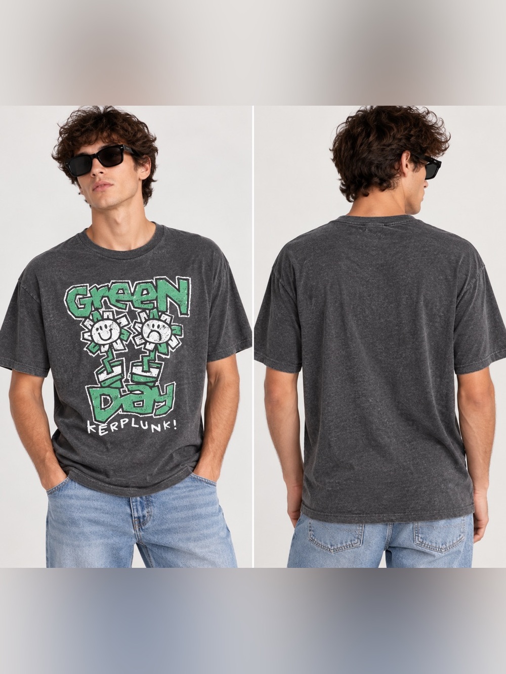 Green Day Kerplunk Graphic Band Tee XL Charcoal Gray NWT